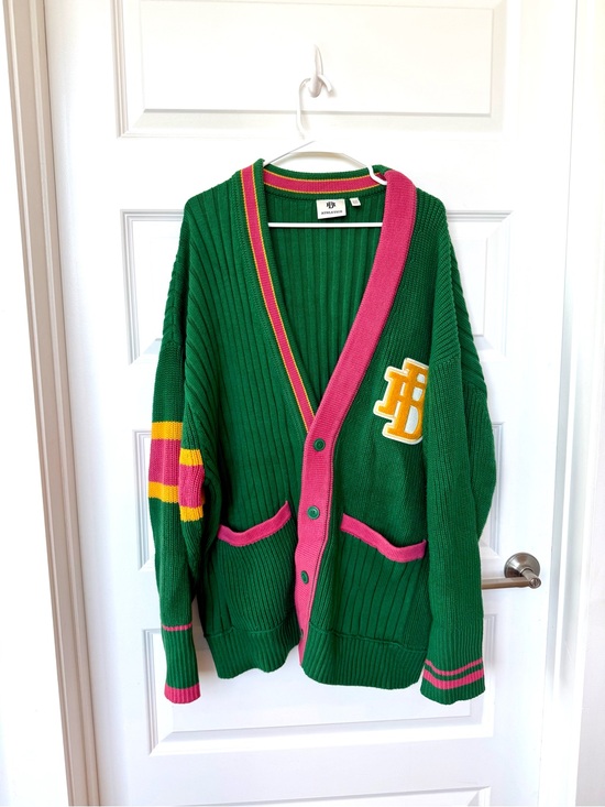 Banana Republic Sweaters - BANANA REPUBLIC ATHLETICS Varsity Cardigan
Sweater Green Pink
